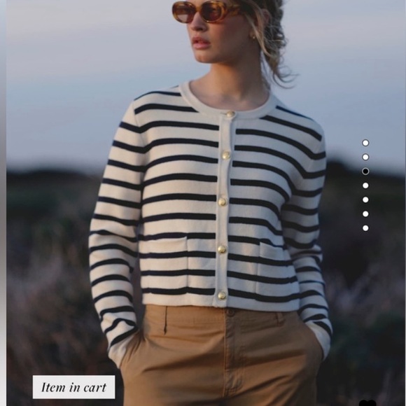 Emilie Sweater Lady Jacket in Stripe - Picture 3 of 10